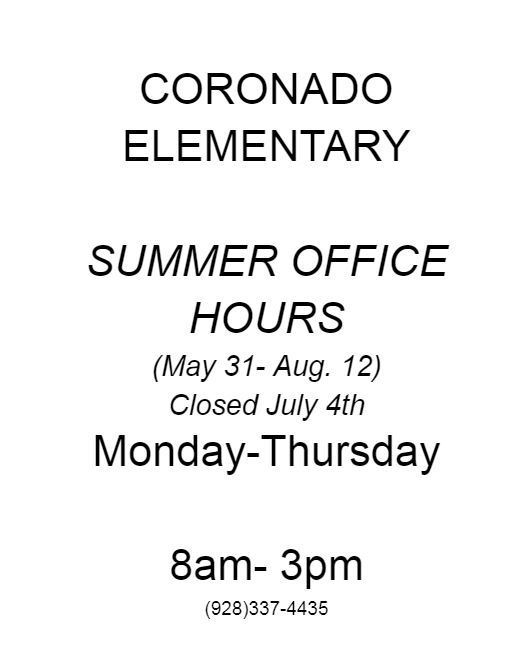 Coronado Summer Hours